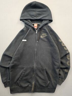 Vintage Y2K Nike "Just Do It" Full Zip Hoodie Black Red Tag